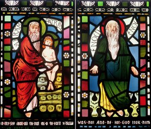 Abraham en Enoch, detail (1861) door George Campfield